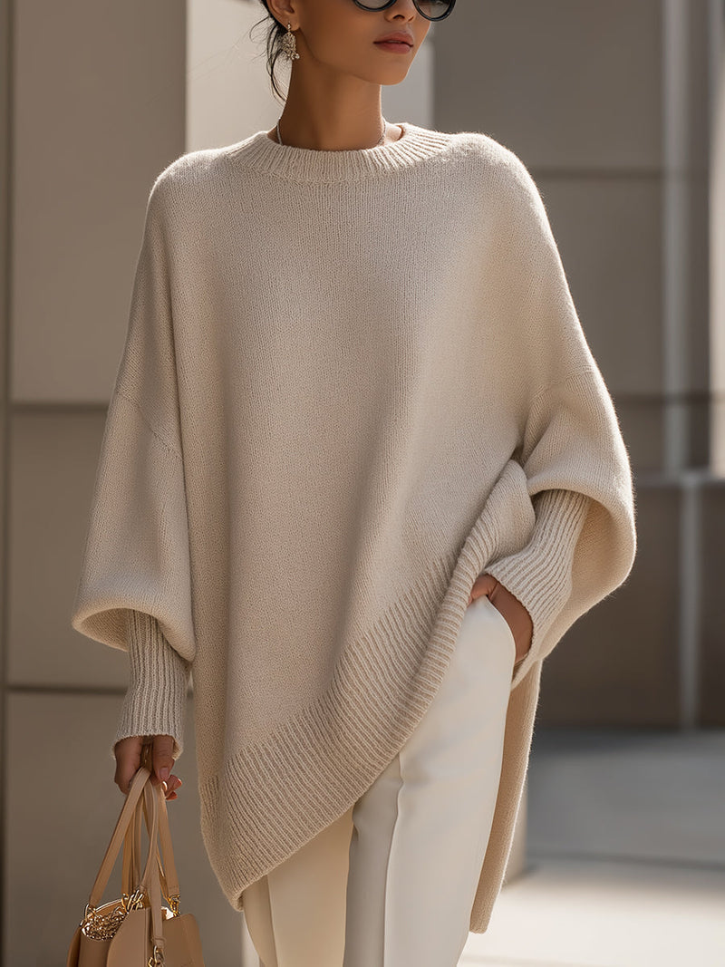 Kimia - Oversized Round Neck Knitted Sweater