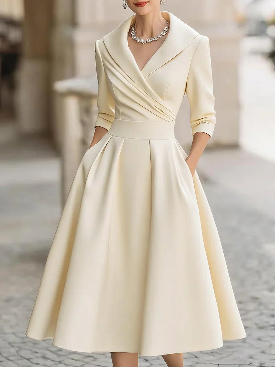 Clara | Satin Midi Dress