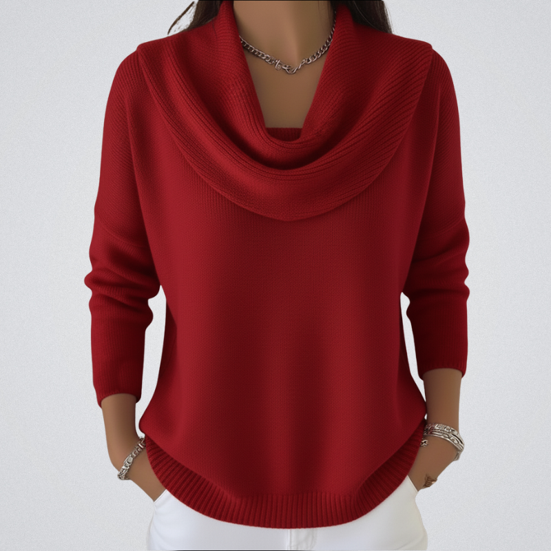 Carolia - Stylish Cowl Collar Sweater