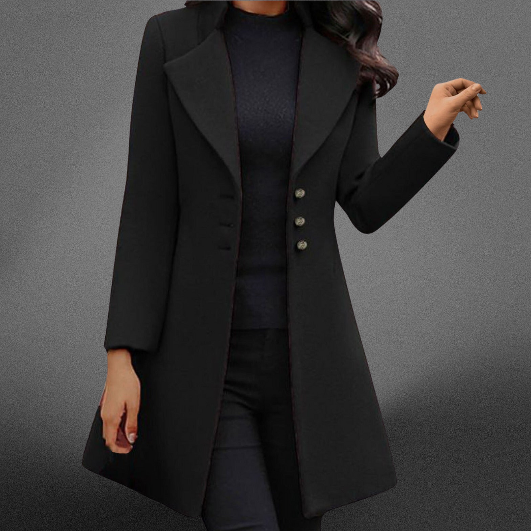 Charlotte™ | Luxurious Italian Wool Long Sleeve Coat
