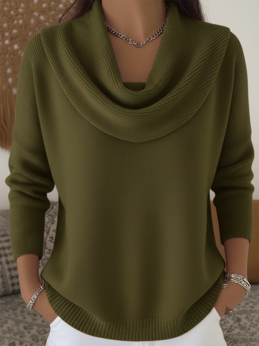 Evelaine™ | Elegant Draped Knit Sweater