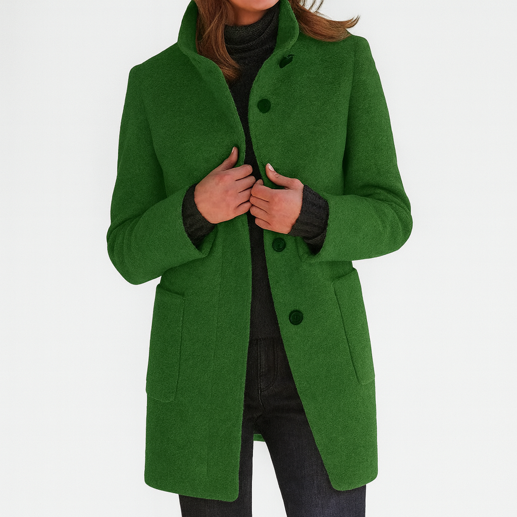 Isaline™ | High-Neck Wool Coat
