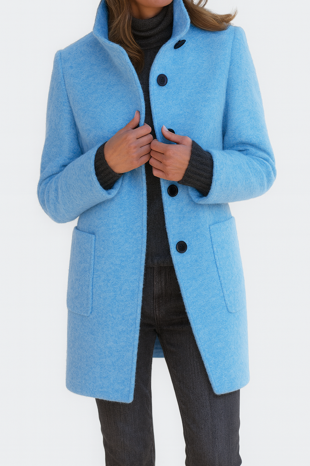 Isaline™ | High-Neck Wool Coat