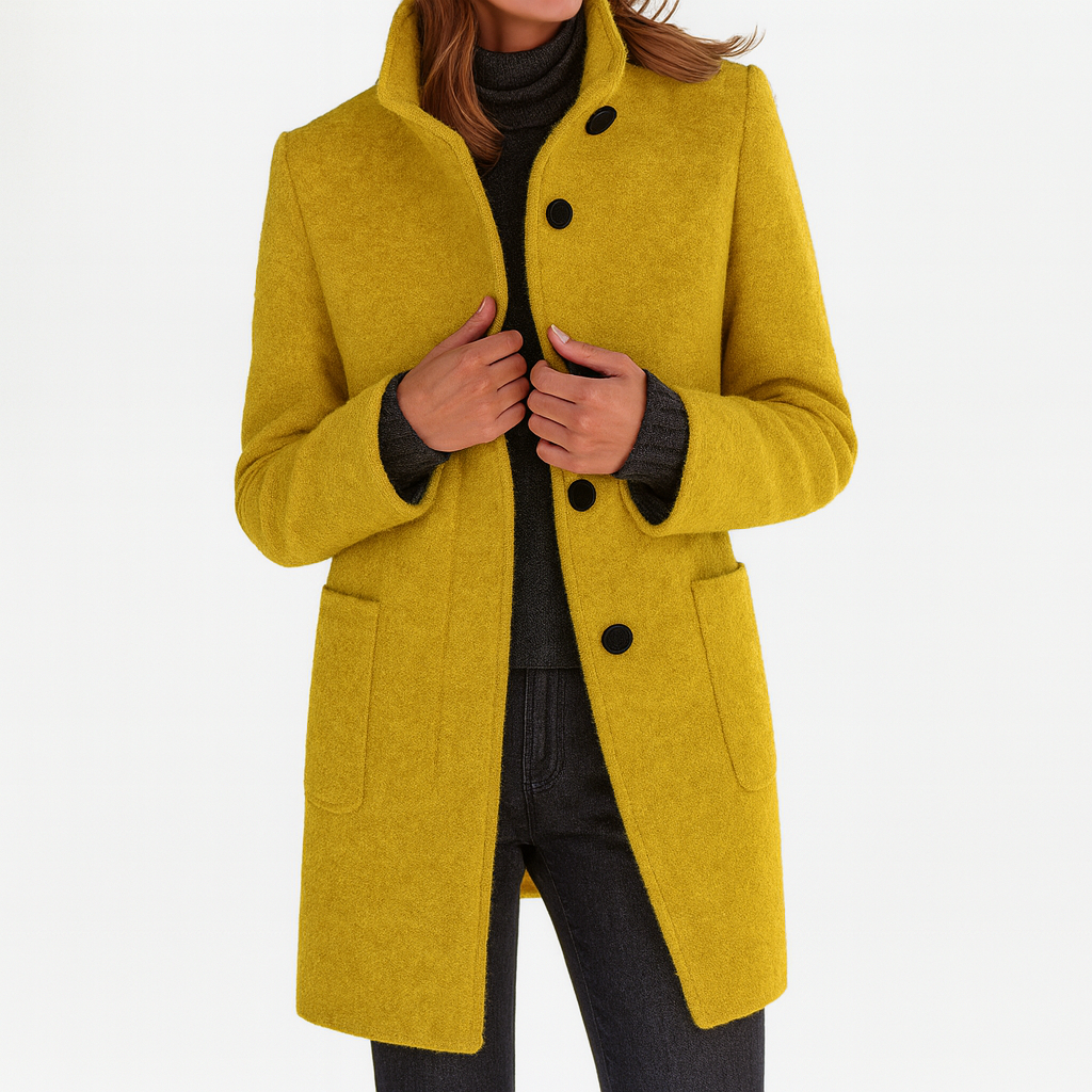 Isaline™ | High-Neck Wool Coat