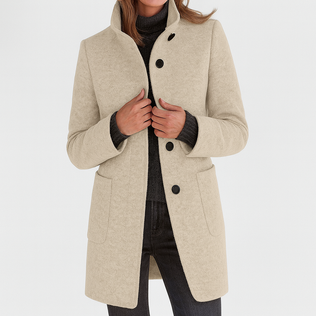 Isaline™ | High-Neck Wool Coat
