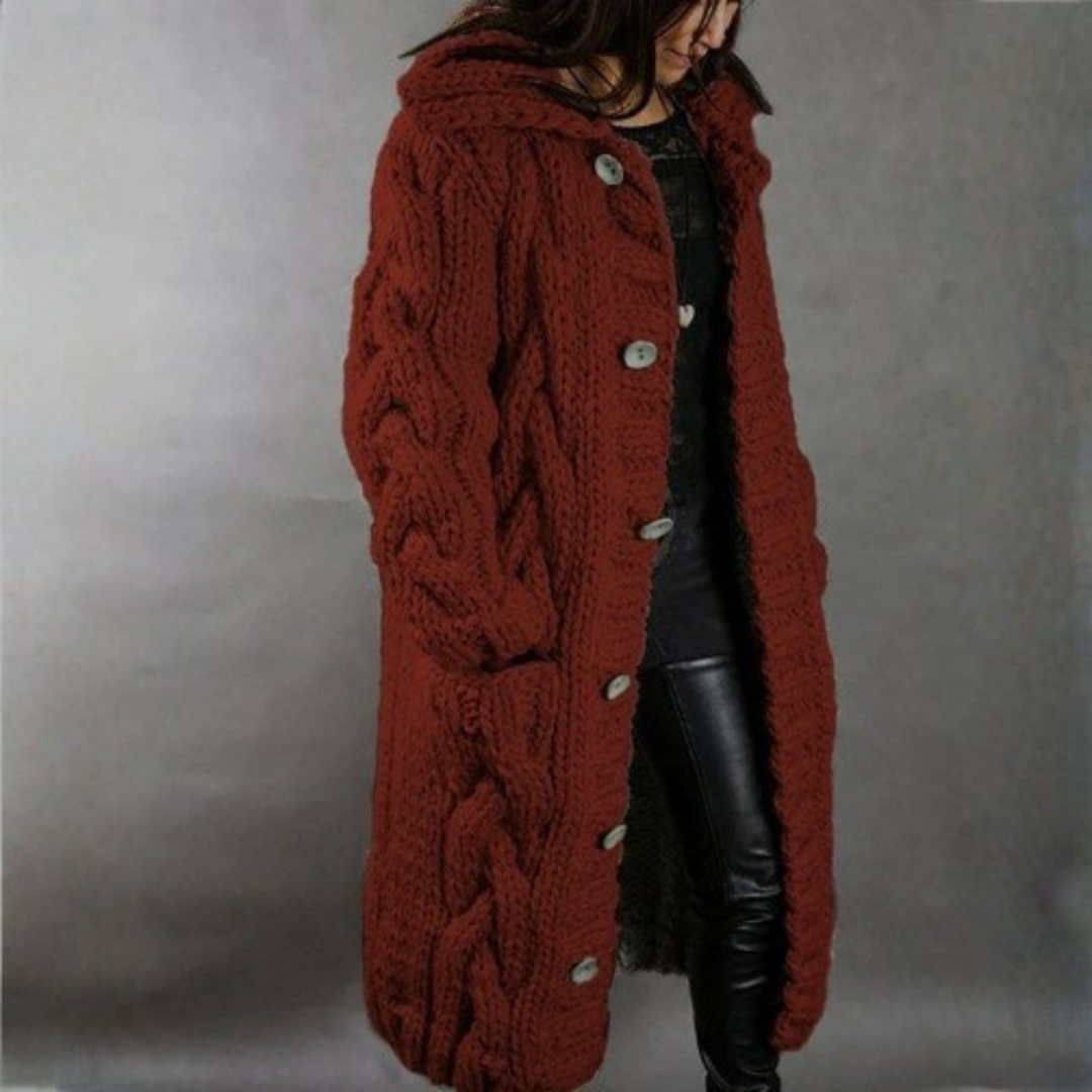 Elodie™ | Soft Cable Knit Coat