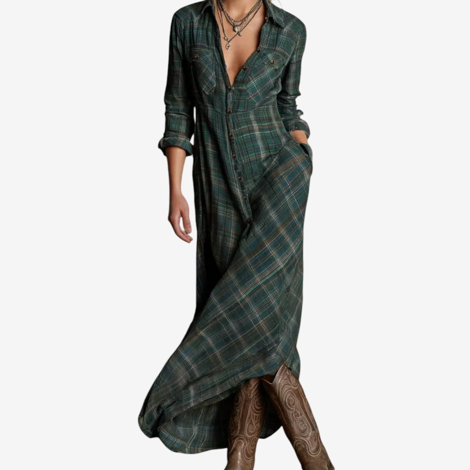 Cécile™ | Timeless Maxi Shirt Dress