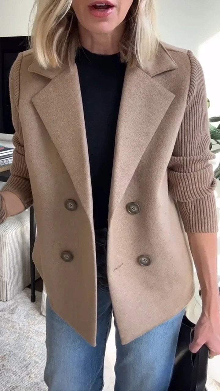 Céline™ | Tailored Knit Blazer Coat