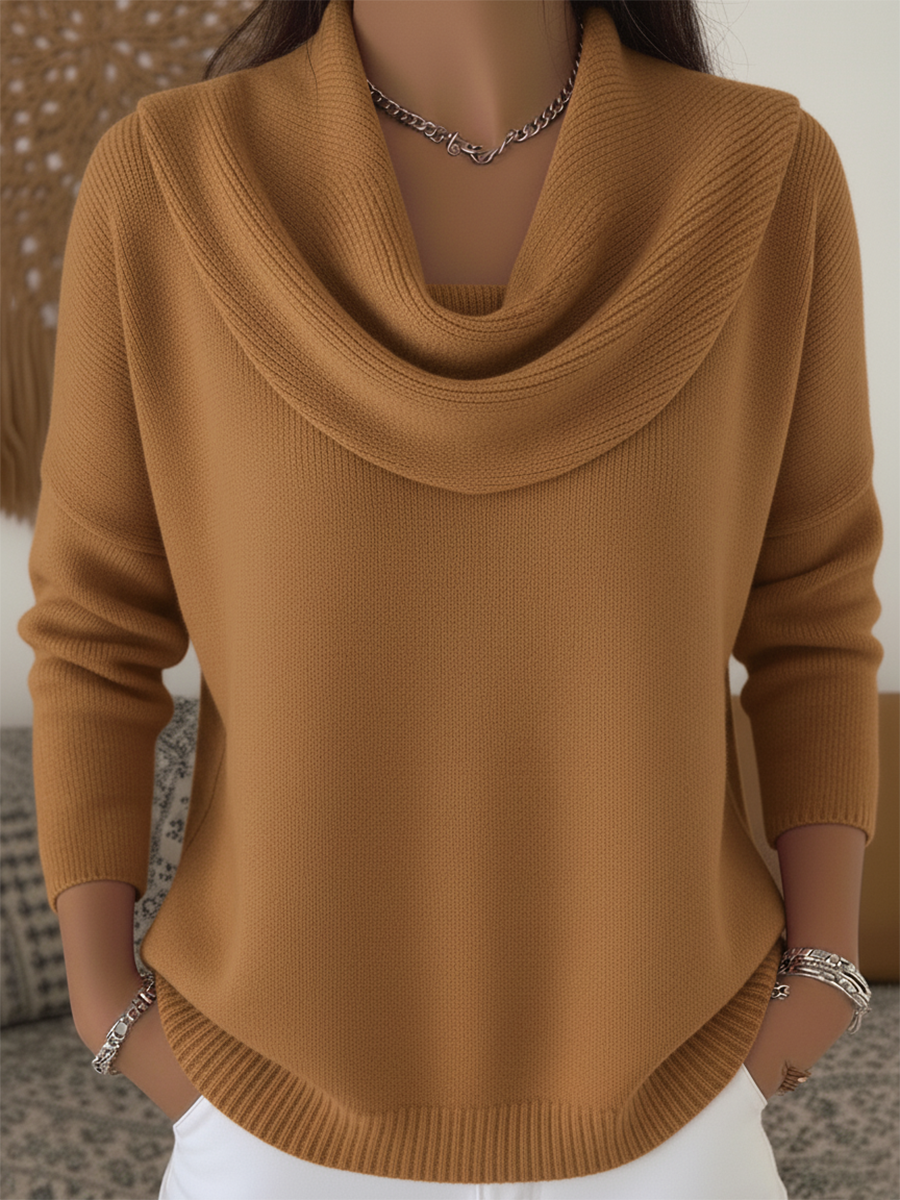 Carolia - Stylish Cowl Collar Sweater