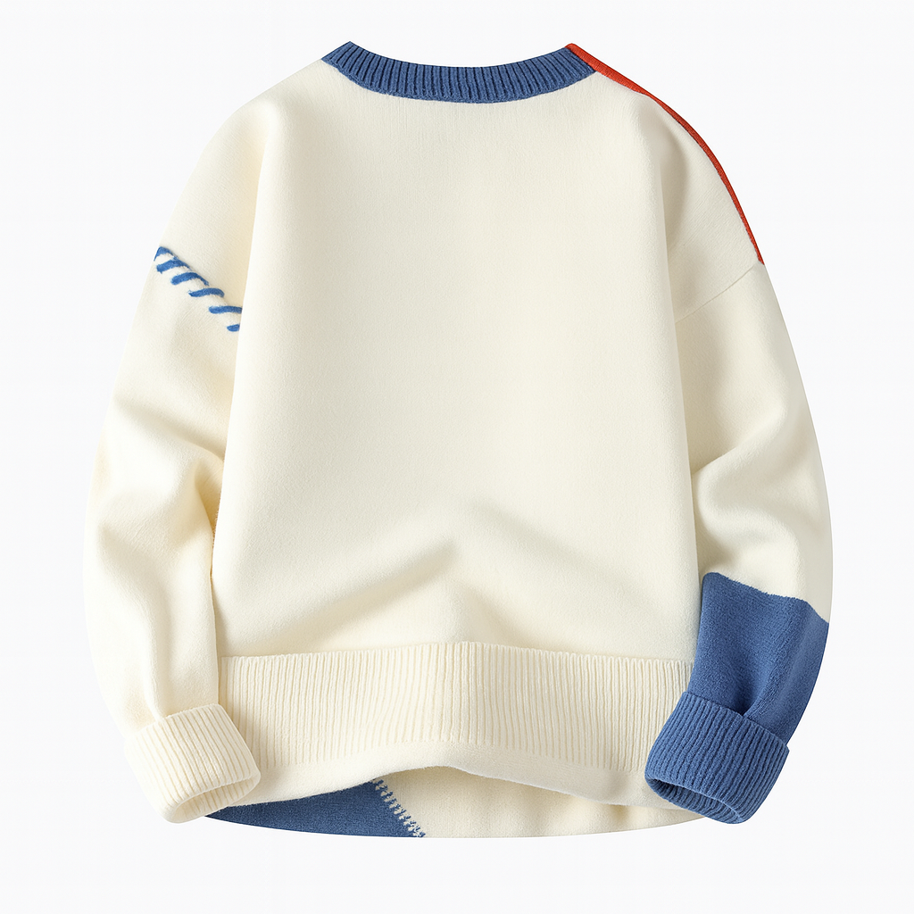 Lucien™ | Modern Patch Knit Sweater