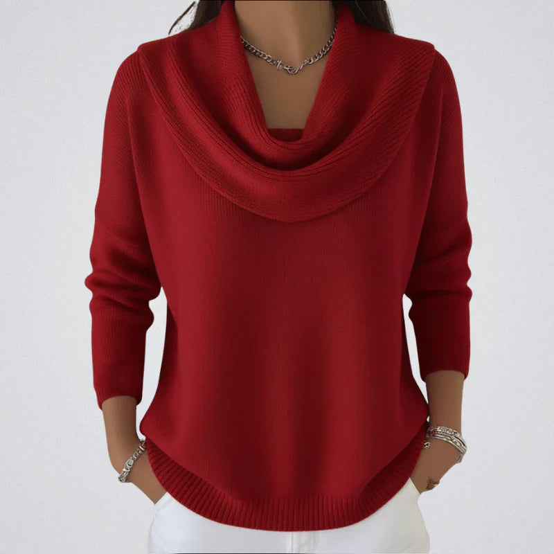 Evelaine™ | Elegant Draped Knit Sweater