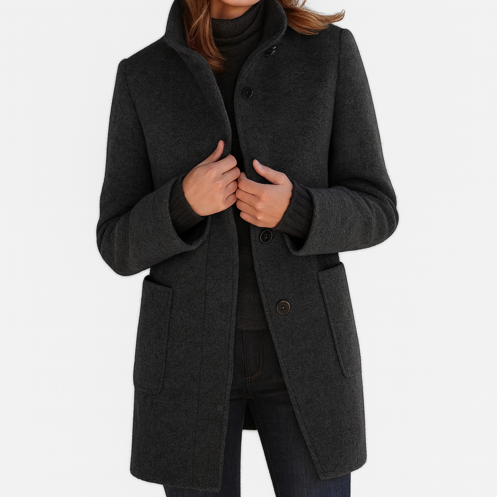 Isaline™ | High-Neck Wool Coat