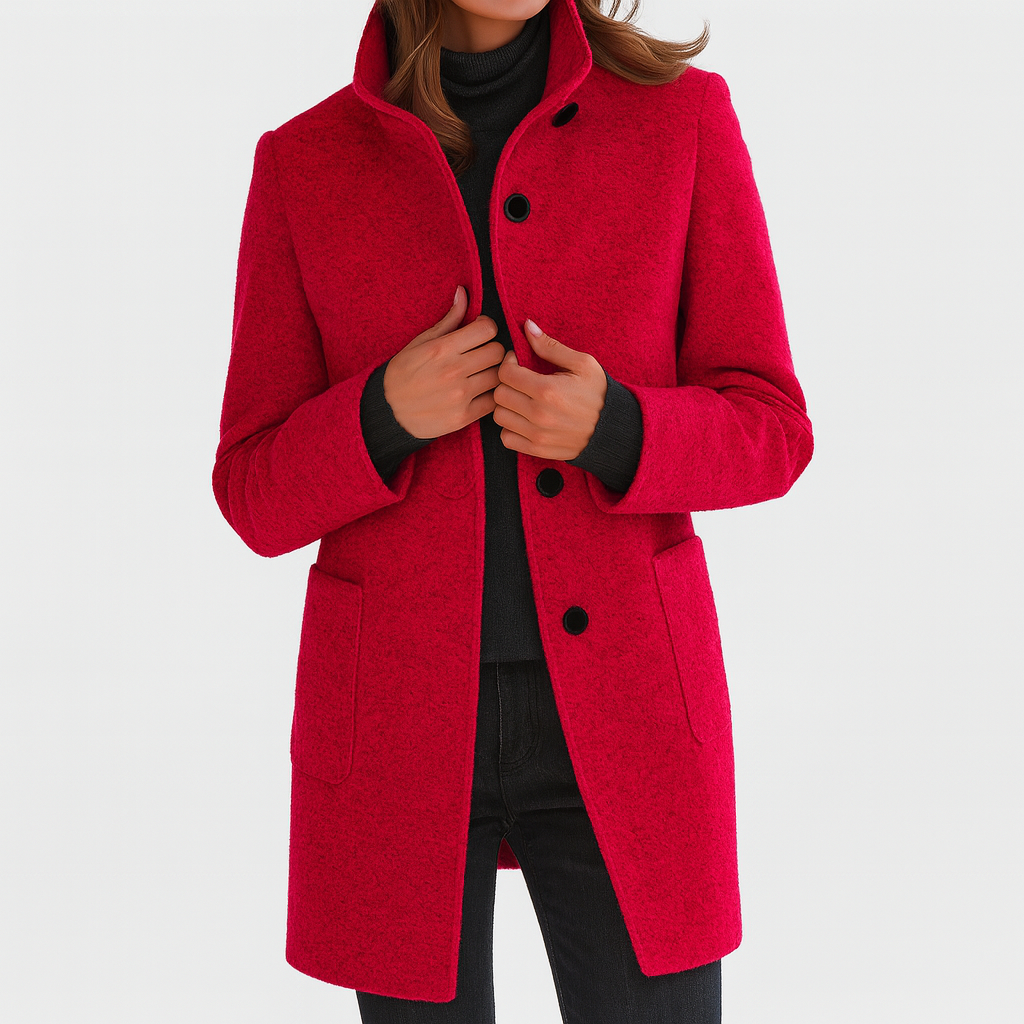 Isaline™ | High-Neck Wool Coat