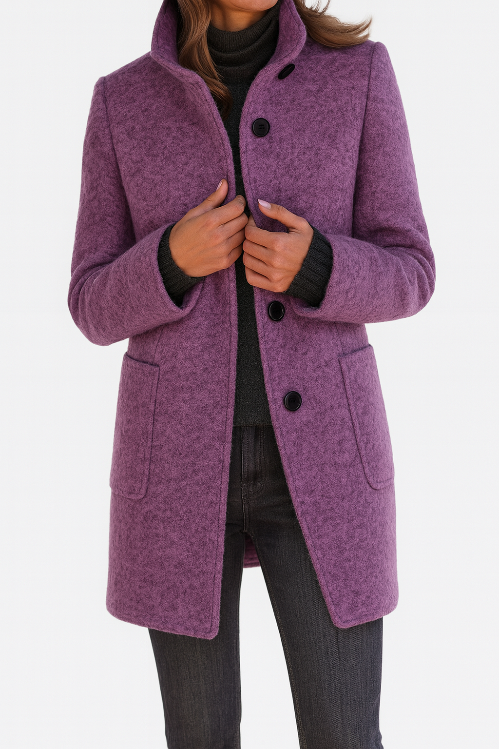 Isaline™ | High-Neck Wool Coat