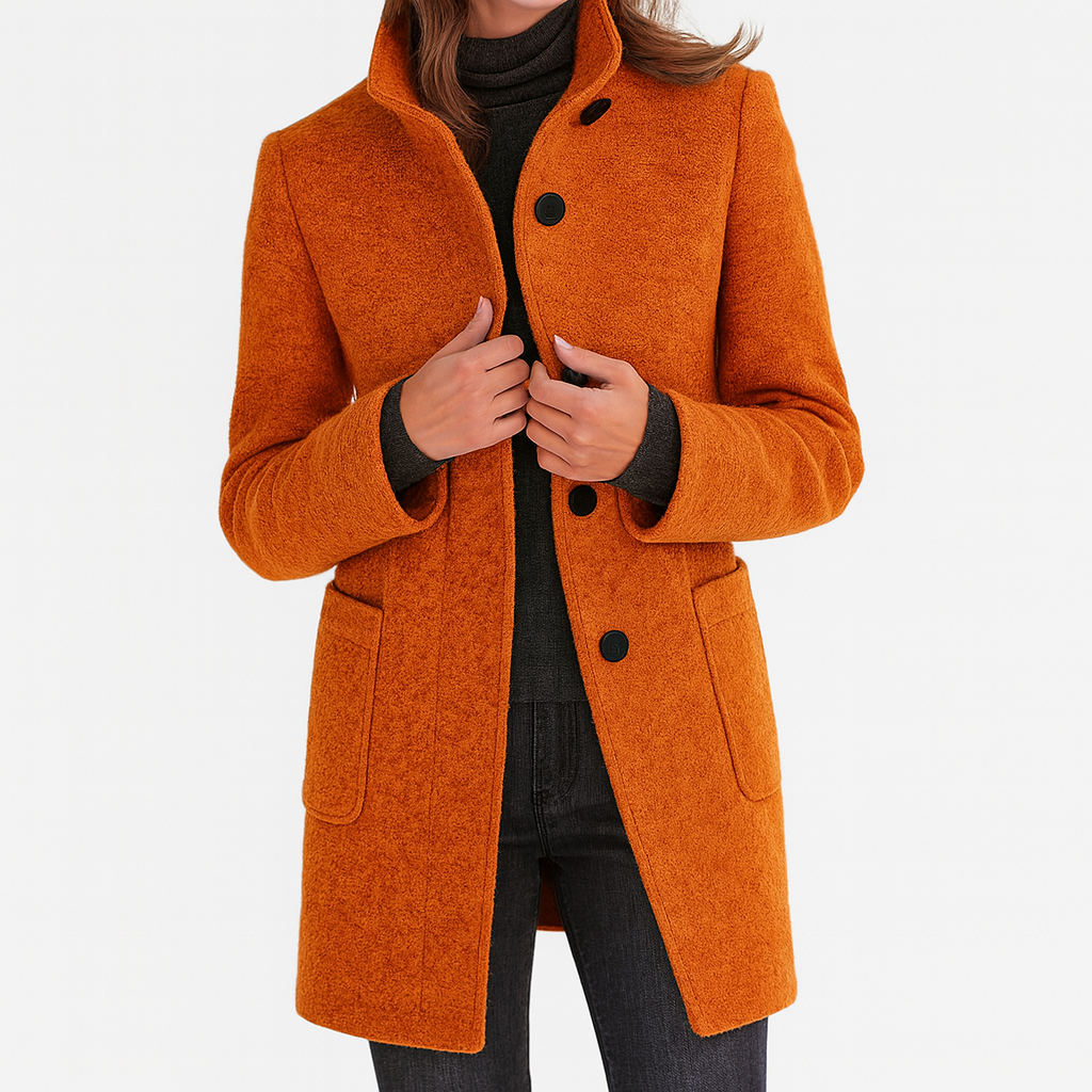 Isaline™ | High-Neck Wool Coat