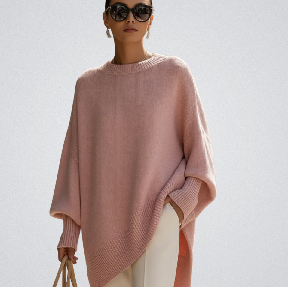 Kimia - Oversized Round Neck Knitted Sweater